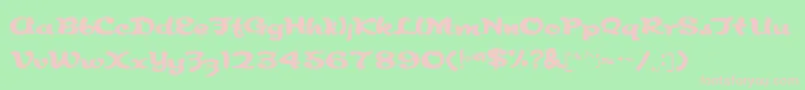 RindeBirthdayRegular Font – Pink Fonts on Green Background