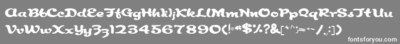 RindeBirthdayRegular Font – White Fonts on Gray Background