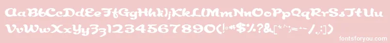 RindeBirthdayRegular Font – White Fonts on Pink Background