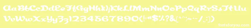 RindeBirthdayRegular Font – White Fonts on Yellow Background