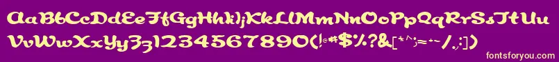 RindeBirthdayRegular Font – Yellow Fonts on Purple Background