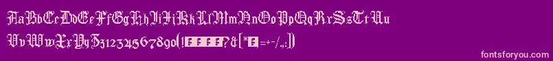 BrodatRegular Font – Pink Fonts on Purple Background