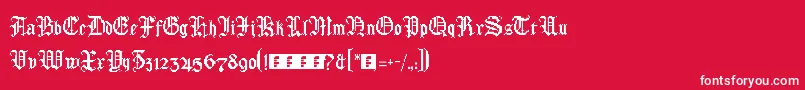 フォントBrodatRegular – 赤い背景に白い文字