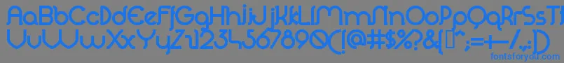 フォントPeroletBold – 灰色の背景に青い文字