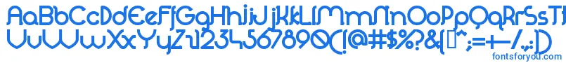 フォントPeroletBold – 白い背景に青い文字