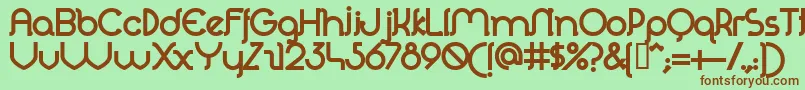 PeroletBold Font – Brown Fonts on Green Background