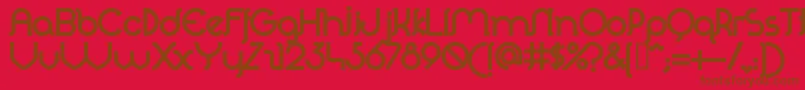 PeroletBold Font – Brown Fonts on Red Background