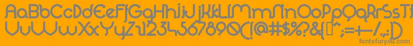 PeroletBold-Schriftart – Graue Schriften auf orangefarbenem Hintergrund