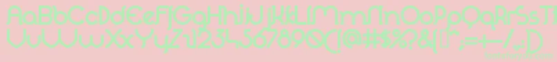 PeroletBold Font – Green Fonts on Pink Background