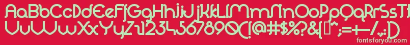 PeroletBold Font – Green Fonts on Red Background