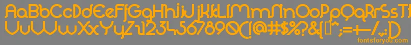 PeroletBold Font – Orange Fonts on Gray Background