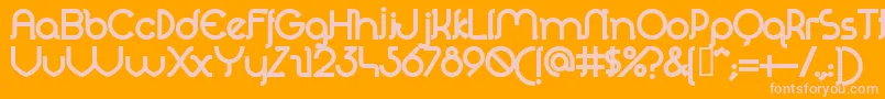 PeroletBold Font – Pink Fonts on Orange Background