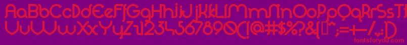 PeroletBold-Schriftart – Rote Schriften auf violettem Hintergrund