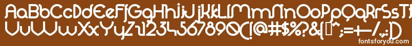 フォントPeroletBold – 茶色の背景に白い文字