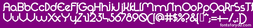 フォントPeroletBold – 紫の背景に白い文字