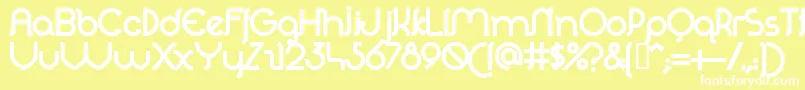 PeroletBold Font – White Fonts on Yellow Background