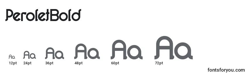 PeroletBold Font Sizes