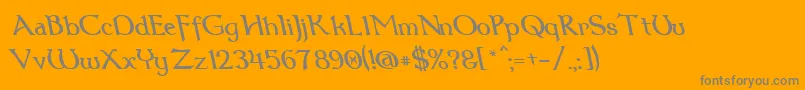 Dumbledor3RevItalic Font – Gray Fonts on Orange Background