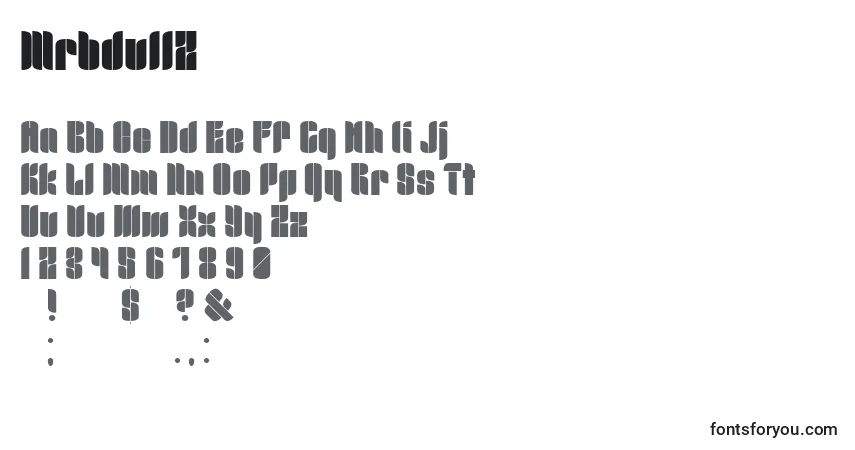 Czcionka Mrbdull2 – alfabet, cyfry, specjalne znaki