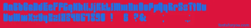 Mrbdull2 Font – Blue Fonts on Red Background