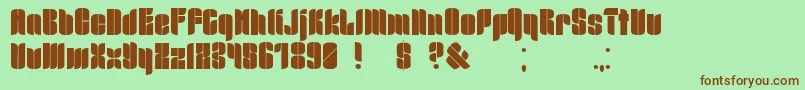 Mrbdull2 Font – Brown Fonts on Green Background