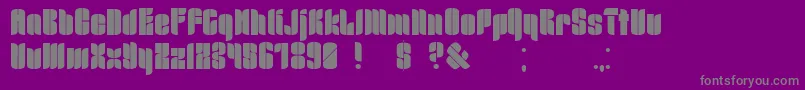 Mrbdull2-Schriftart – Graue Schriften auf violettem Hintergrund