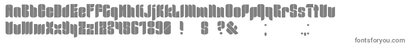 Mrbdull2-fontti – harmaat kirjasimet valkoisella taustalla