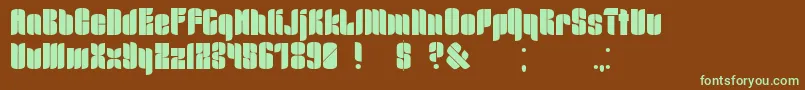 Mrbdull2 Font – Green Fonts on Brown Background