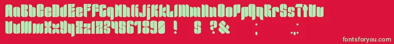 Mrbdull2 Font – Green Fonts on Red Background
