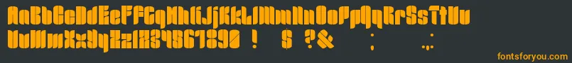 Mrbdull2 Font – Orange Fonts on Black Background