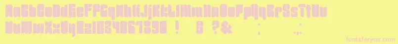 Mrbdull2 Font – Pink Fonts on Yellow Background