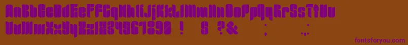 Mrbdull2 Font – Purple Fonts on Brown Background