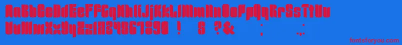 Mrbdull2 Font – Red Fonts on Blue Background