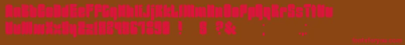 Mrbdull2 Font – Red Fonts on Brown Background