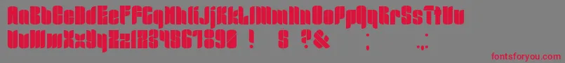 Mrbdull2-Schriftart – Rote Schriften auf grauem Hintergrund