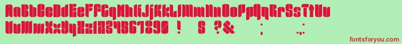 Mrbdull2 Font – Red Fonts on Green Background