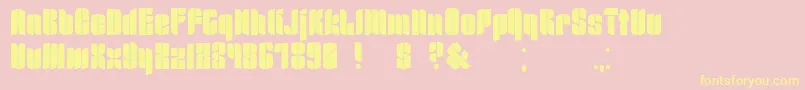 Mrbdull2 Font – Yellow Fonts on Pink Background