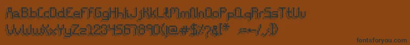 ChiptunesRegular Font – Black Fonts on Brown Background
