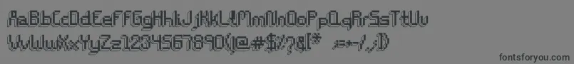 fuente ChiptunesRegular – Fuentes Negras Sobre Fondo Gris