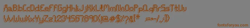 ChiptunesRegular Font – Brown Fonts on Gray Background