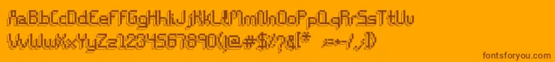 ChiptunesRegular Font – Brown Fonts on Orange Background