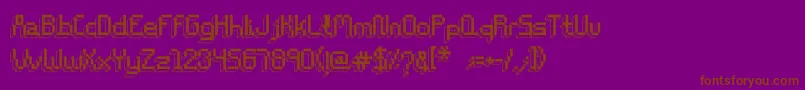 ChiptunesRegular-Schriftart – Braune Schriften auf violettem Hintergrund