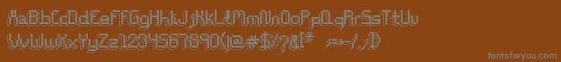 ChiptunesRegular Font – Gray Fonts on Brown Background