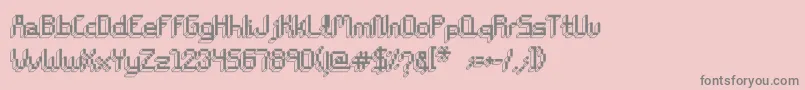 ChiptunesRegular Font – Gray Fonts on Pink Background