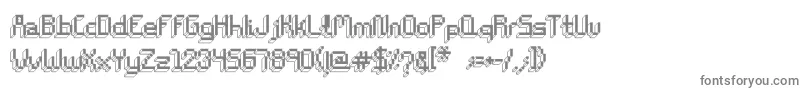 ChiptunesRegular-Schriftart – Graue Schriften auf weißem Hintergrund