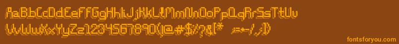 ChiptunesRegular Font – Orange Fonts on Brown Background