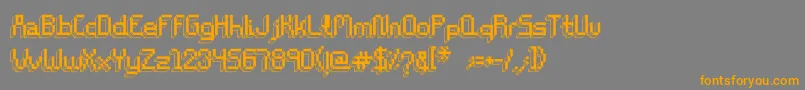 ChiptunesRegular Font – Orange Fonts on Gray Background