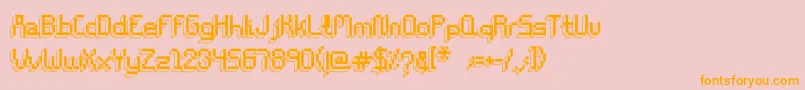 ChiptunesRegular Font – Orange Fonts on Pink Background