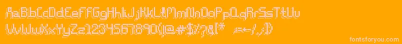 ChiptunesRegular Font – Pink Fonts on Orange Background