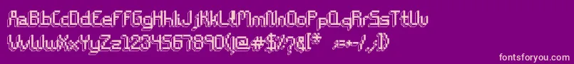 ChiptunesRegular Font – Pink Fonts on Purple Background